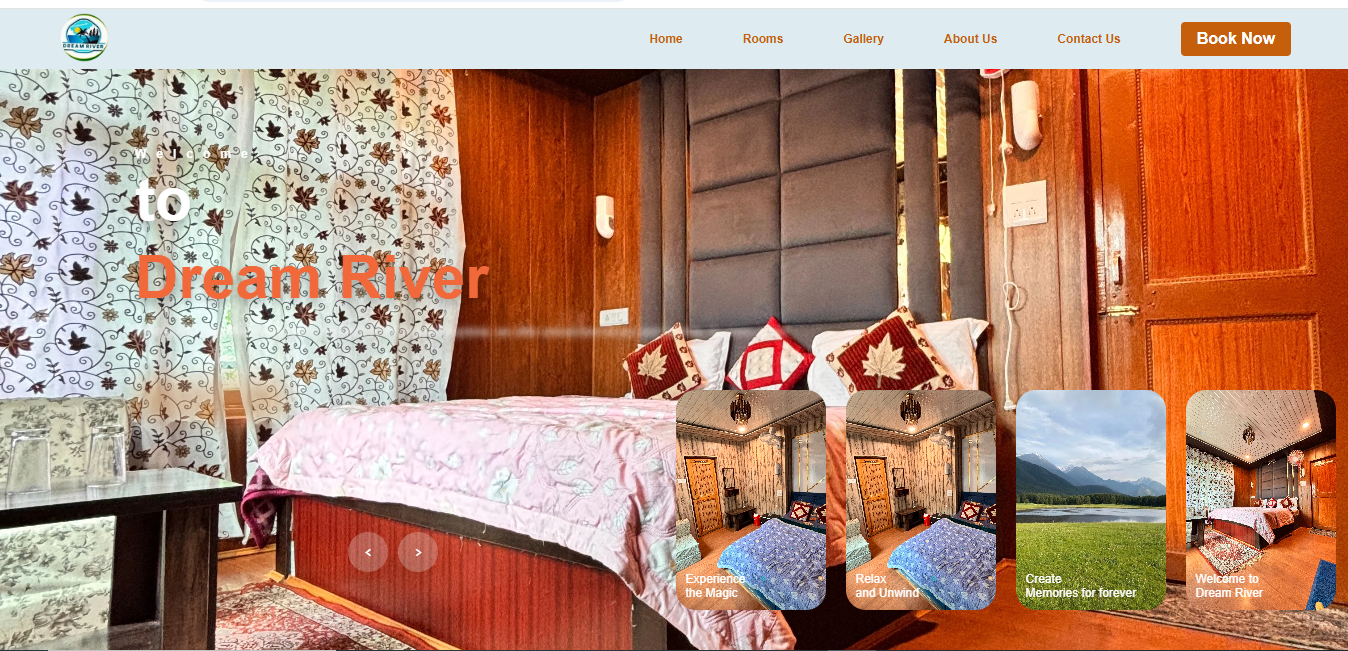 Dream River website preview